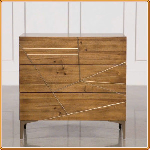 Living Spaces 206180 : Tủ Đứng 3 Ngăn Kéo - Vàng Đồng
